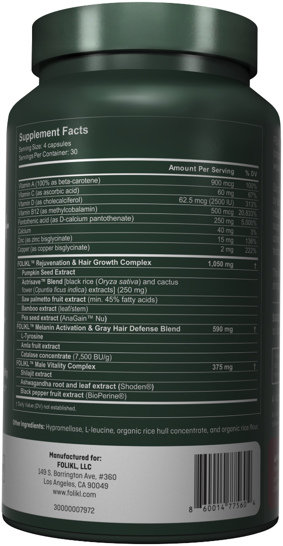 FOLIKL™+ Men's Hair Longevity Supplement